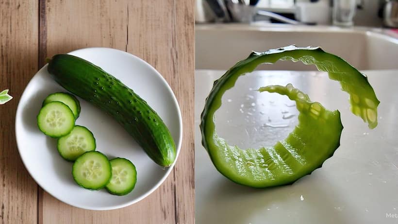 Cucumbe peel benifits for health and skin 