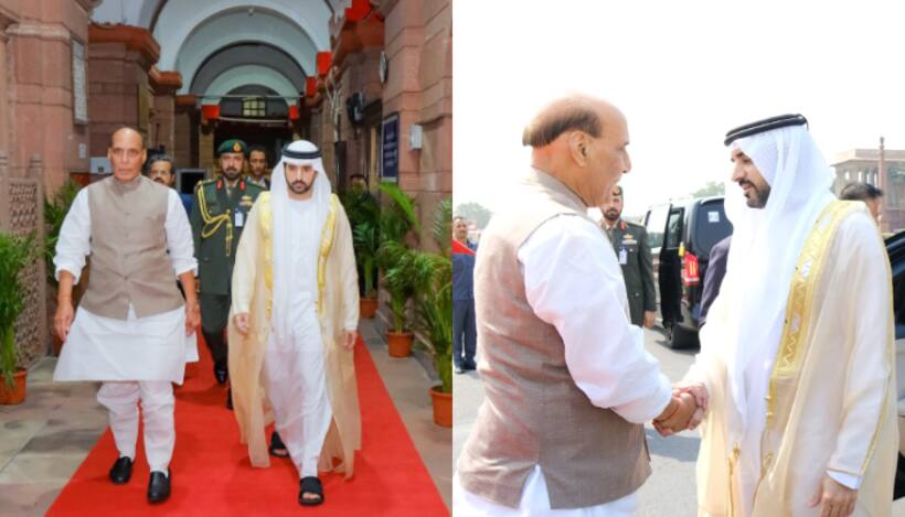 Rajnath Singh, Dubai's Crown Prince explore ways for opportunities in defence manufacturing