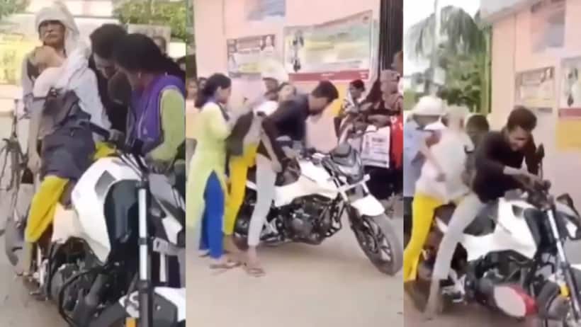 auraiya up father carries daughters dead body on bike hospital refuses ambulance viral video 