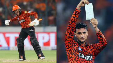 IPL 2025 SRH vs PBKS Abhishek Sharma dedicates century to Orange Army with a white paper IPL 2025 SRH vs PBKS Abhishek Sharma dedicates century to Orange Army with a white paper