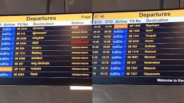 Hindi free display boards in bengaluru airport spark controversy 14 April 2025 Hindi free display boards in bengaluru airport spark controversy 14 April 2025