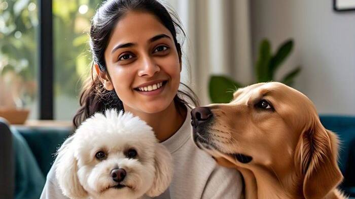 Woman With Dog