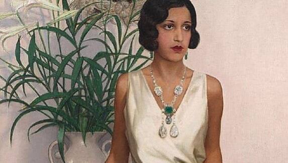 Golconda blue diamond famous painting of Bernard Boutet de Monvel