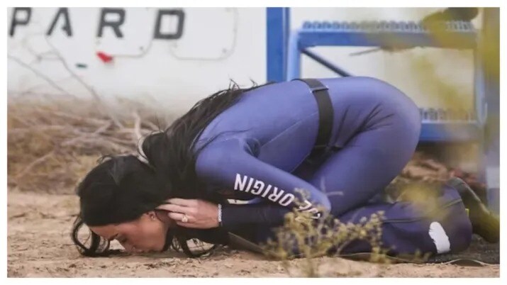 Katy Perry Blue Origin all women crew gets back to Earth from space journey san