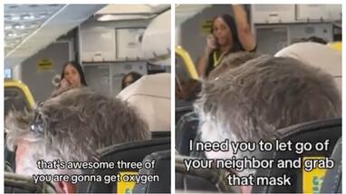 Only three people will get oxygen inside the aircraft Safety warning from cabin crew that spread laughter goes viral Only three people will get oxygen inside the aircraft Safety warning from cabin crew that spread laughter goes viral