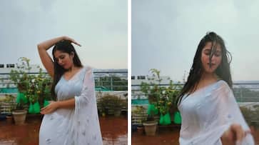 Nivedita Gowda danced in the rain wearing a saree Nivedita Gowda danced in the rain wearing a saree