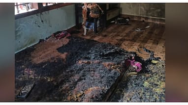 Mother attempts suicide by setting her children on fire in Karunagappally Mother attempts suicide by setting her children on fire in Karunagappally