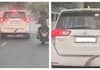 human hand dangling out of the boot in an innova car made peopled scare and vehicle tracked to find what is it