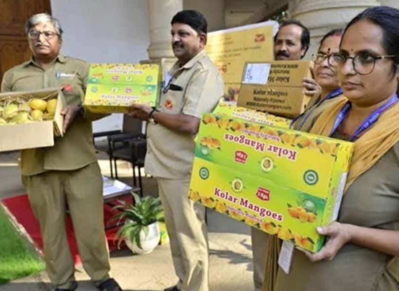 பெங்களூர் வாசிகளின் வீட்டு வாசலில் மாம்பழம் டெலிவரி செய்யும் இந்திய தபால் துறை!!