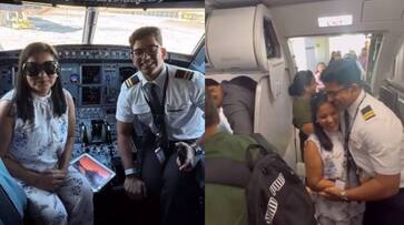 pilot son welcoming his mother to flight heartwarming video went viral pilot son welcoming his mother to flight heartwarming video went viral