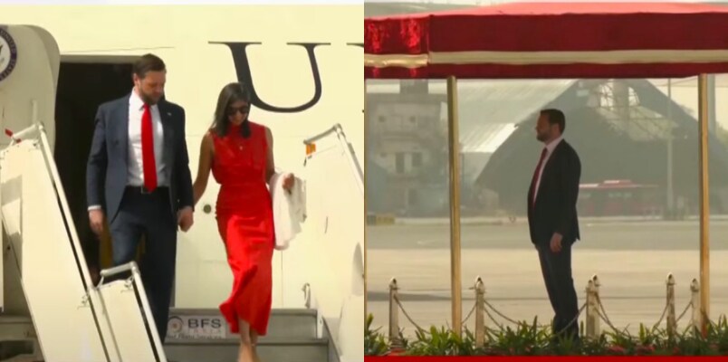 JD Vance Visits India with Telugu Wife Usha Chilukuri Andhra Roots Go Viral in telugu tbr