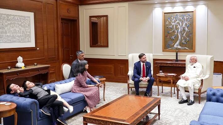 JD Vance with Narendra Modi