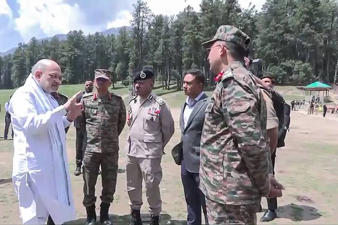 Union Home Minister Amit Shah arrives at Pahalgam