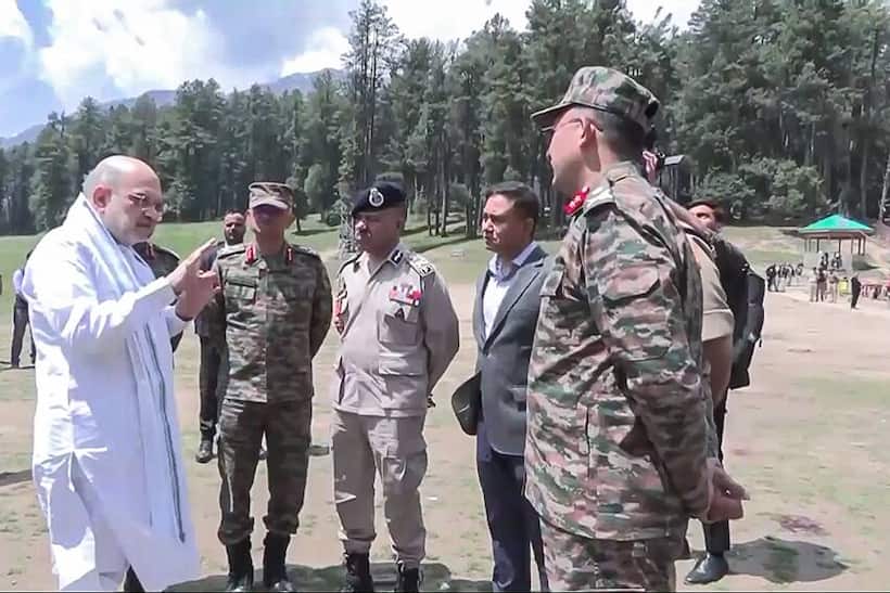 Union Home Minister Amit Shah arrives at Pahalgam