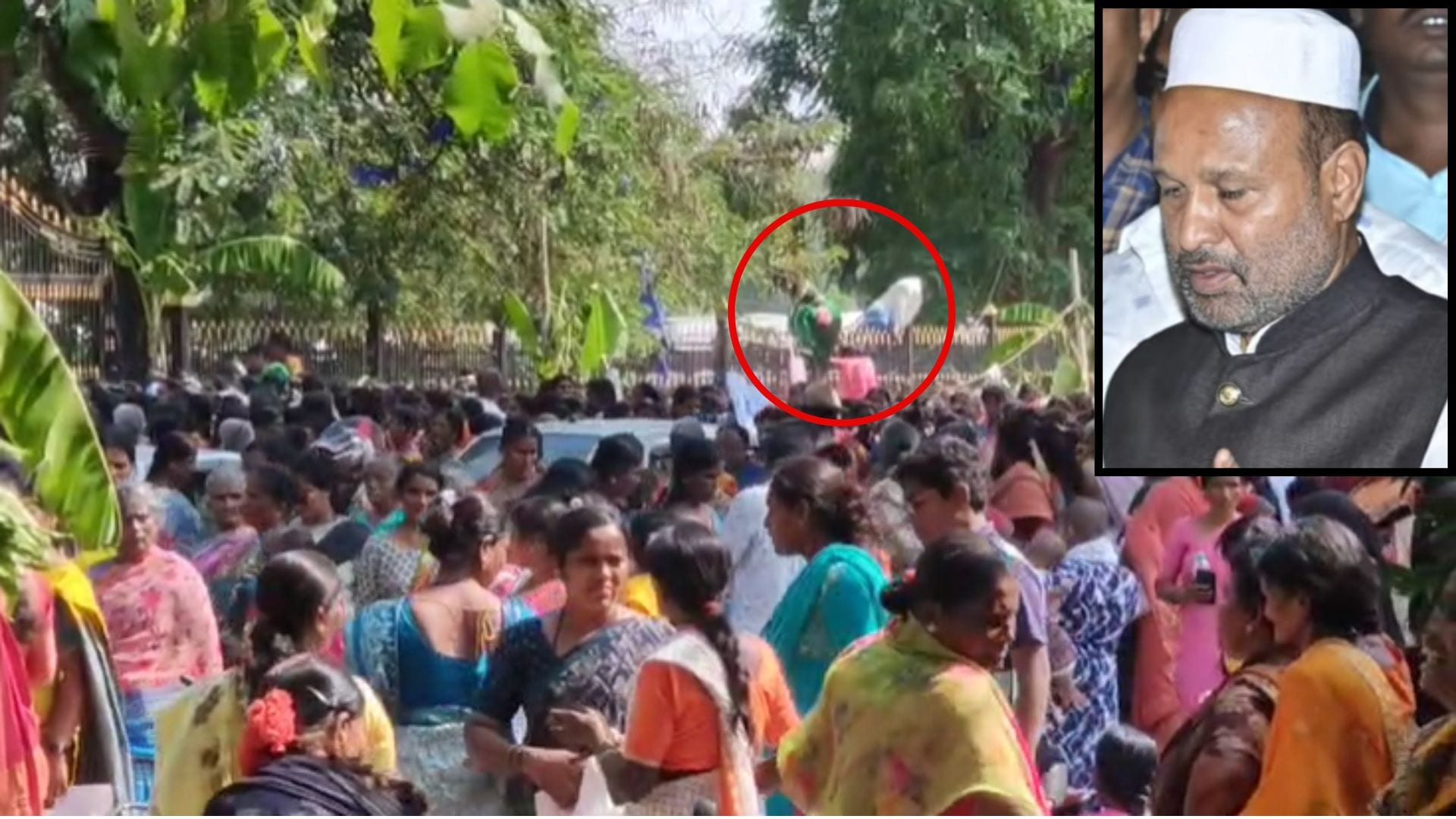 ramanagara-mla-Iqbal-hussain-saree-distribution-amid-kashmir-terror-attack sat