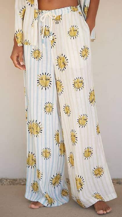 Pleated White Pants