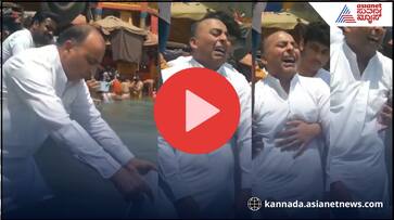 Pahalgam terror attack victim Lieutenant Vinay Narwal Ashes immersed in Ganga at Haridwar san Pahalgam terror attack victim Lieutenant Vinay Narwal Ashes immersed in Ganga at Haridwar san
