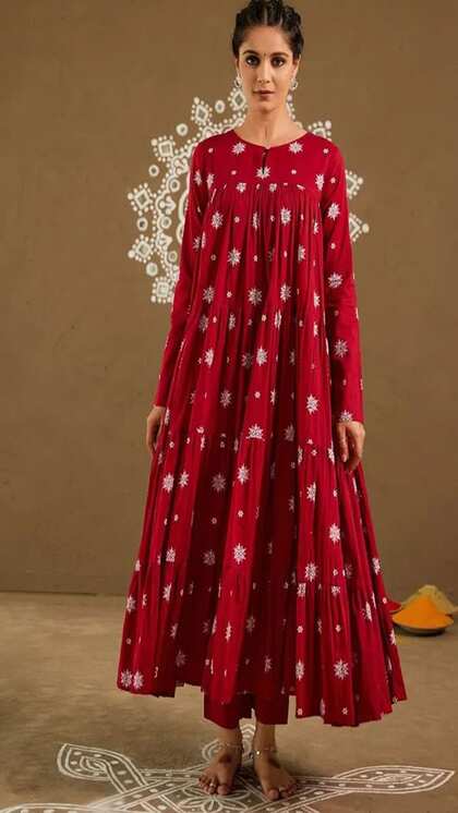 Printed Long Flared Suit
