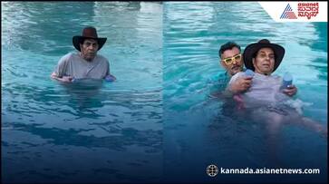 dharmendra jumped into the swimming pool at the age of 89 dharmendra jumped into the swimming pool at the age of 89