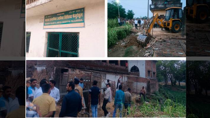 bulldozer action in districts bordering Nepal in UP