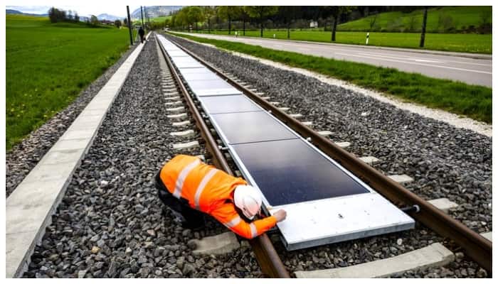 Switzerland Railways launches solar panels on railway tracks 