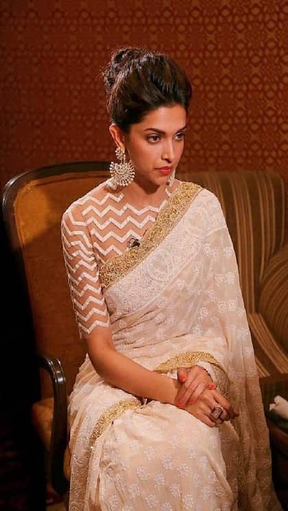 Thread Work Border Saree