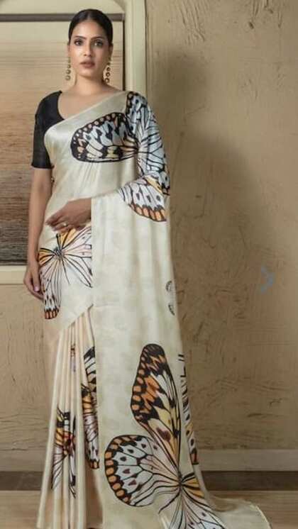 Butterfly Print Saree