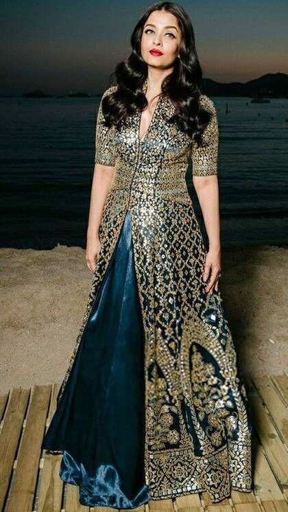 Peacock Blue Anarkali Lehenga