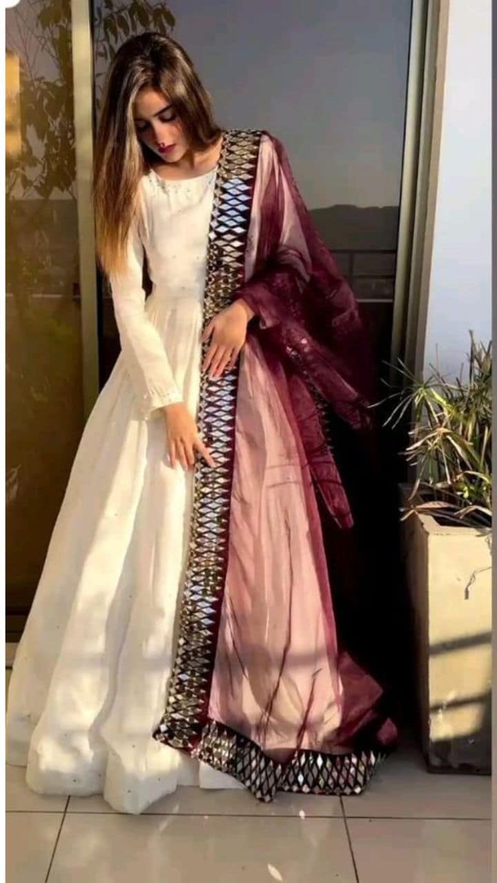 Mirror Work Dupatta Designs for Lehenga Salwar Suit and Kurti gvd
