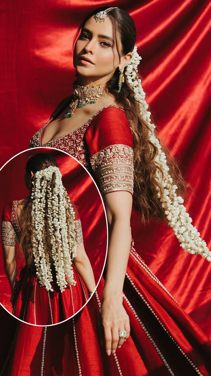 7 Aamna Sharif Inspired Flower Hairstyles for Weddings and Parties gvd