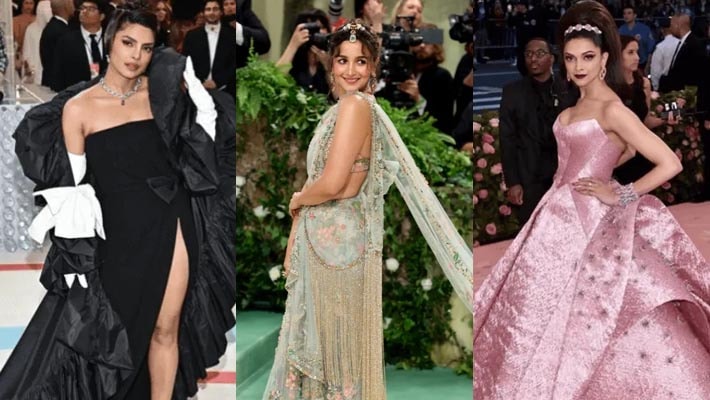 Met Gala Indian Celebrities Best Red Carpet Looks Photos in telugu dtr