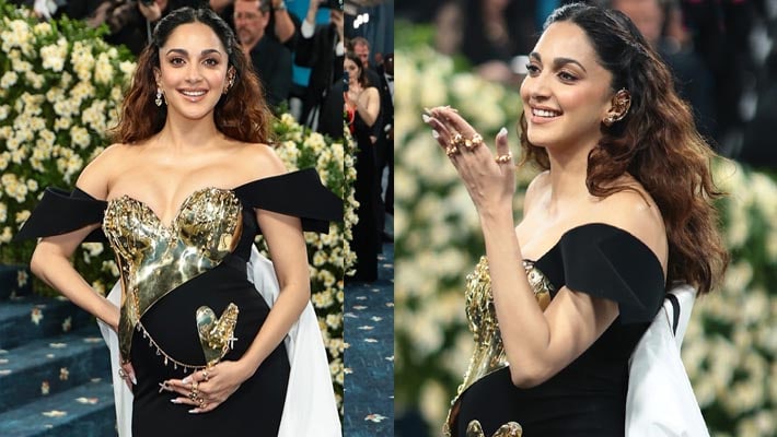 Met Gala 2025 Kiara Advani Baby Bump Shahrukh Khan Iconic Pose in telugu jms