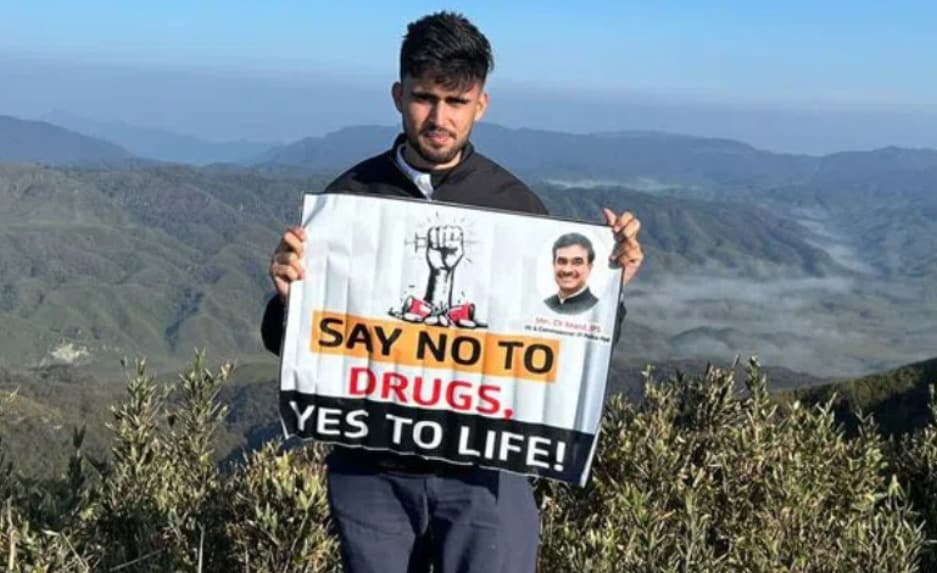 Telangana youth climbs Manipur peak to fight betting apps