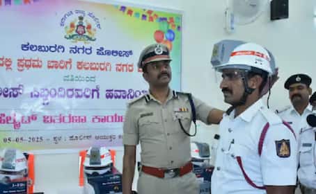 Air conditioned helmets for Kalaburagi traffic police gvd