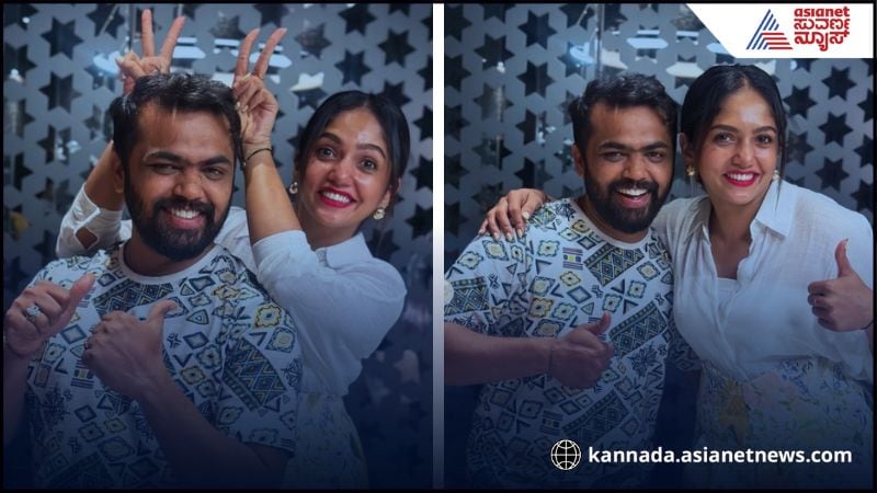 Dhanraj achar shares photos with bhavya gowda 