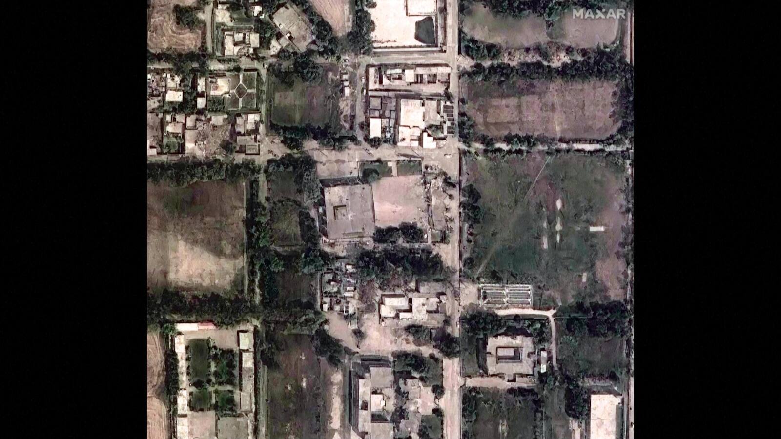 Satellite pics from Maxar Technologies show damage caused by Indian missile strikes on the city of Muridke, Pakistan
