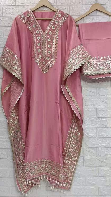 Gota Patti Kaftan Suit