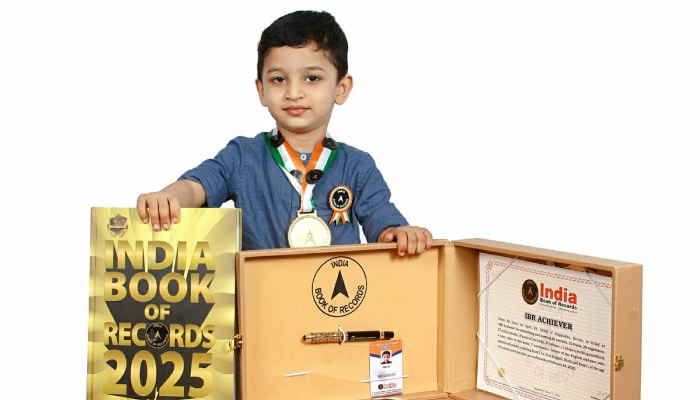 Three year old boy wins India Book of Records Achiever Award this clever little boy has many talents 