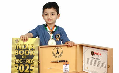 Three year old boy wins India Book of Records Achiever Award this clever little boy has many talents 