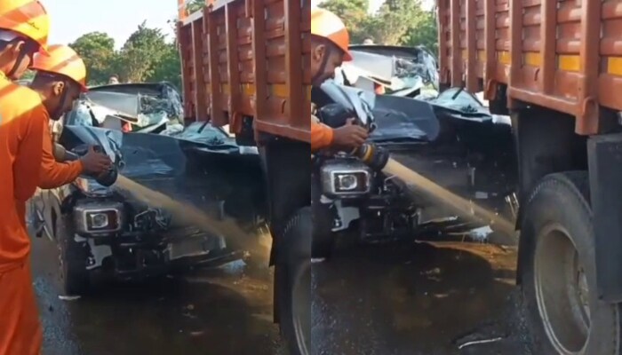 car that lost control in Thrissur hit a bicycle and then hit a lorry from behind one died