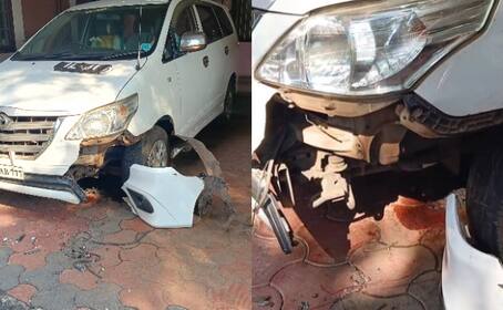 Stray dogs damaged the car of the Assistant Collector while parked inside collectorate compound