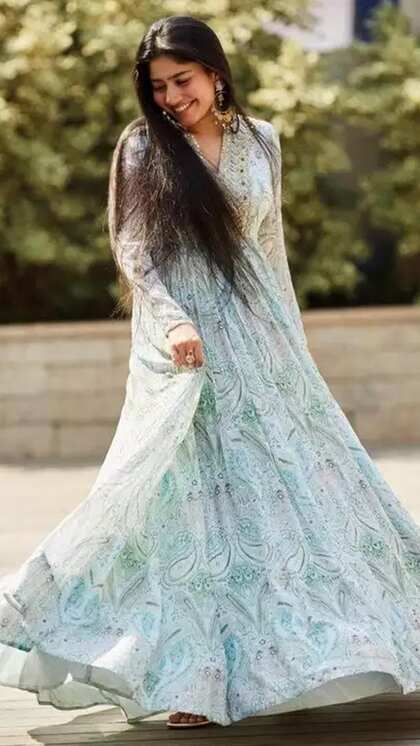 Floral Print Anarkali Suit