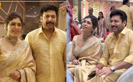 tamil actor jayam ravi and kenisha attend marriage function 