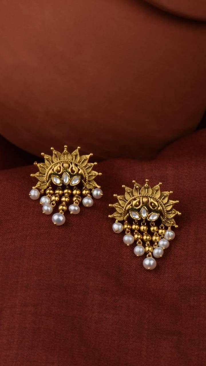 Gold Earring Tops for Mothers Day Gift in telugu KVG