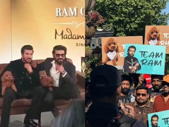 Ram Charan Unveils His Wax Statue at Madame Tussauds London  Mega Family Lights Up the Event in telugu jms