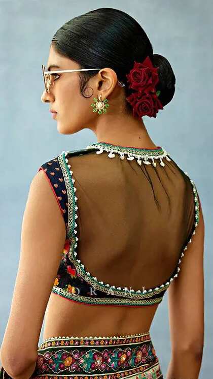 5 Net Blouse Designs for a Stylish Look