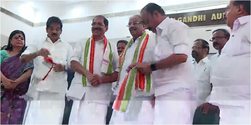 Sunny Joseph takes charge as KPCC president at indira bhavan trivandrum