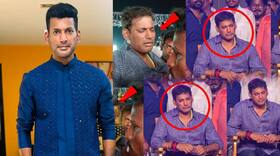 tamil actor vishal falls down in program  Miss Koovagam 2025