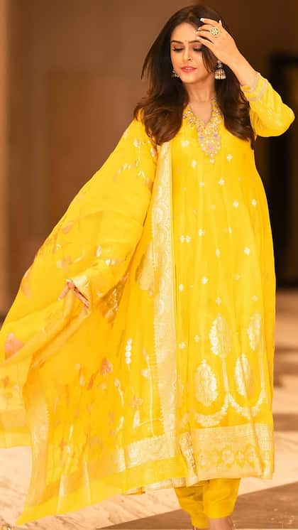 Silk Banarasi Zari Work Suit