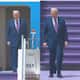 us president donald trump arrived in riyadh and welcomed by saudi crown prince 